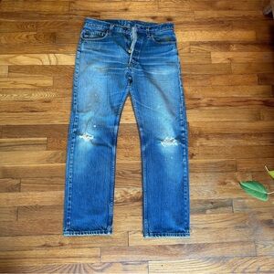 Levi’s 501 USA Made Button Fly Jeans - Distressed 33x30